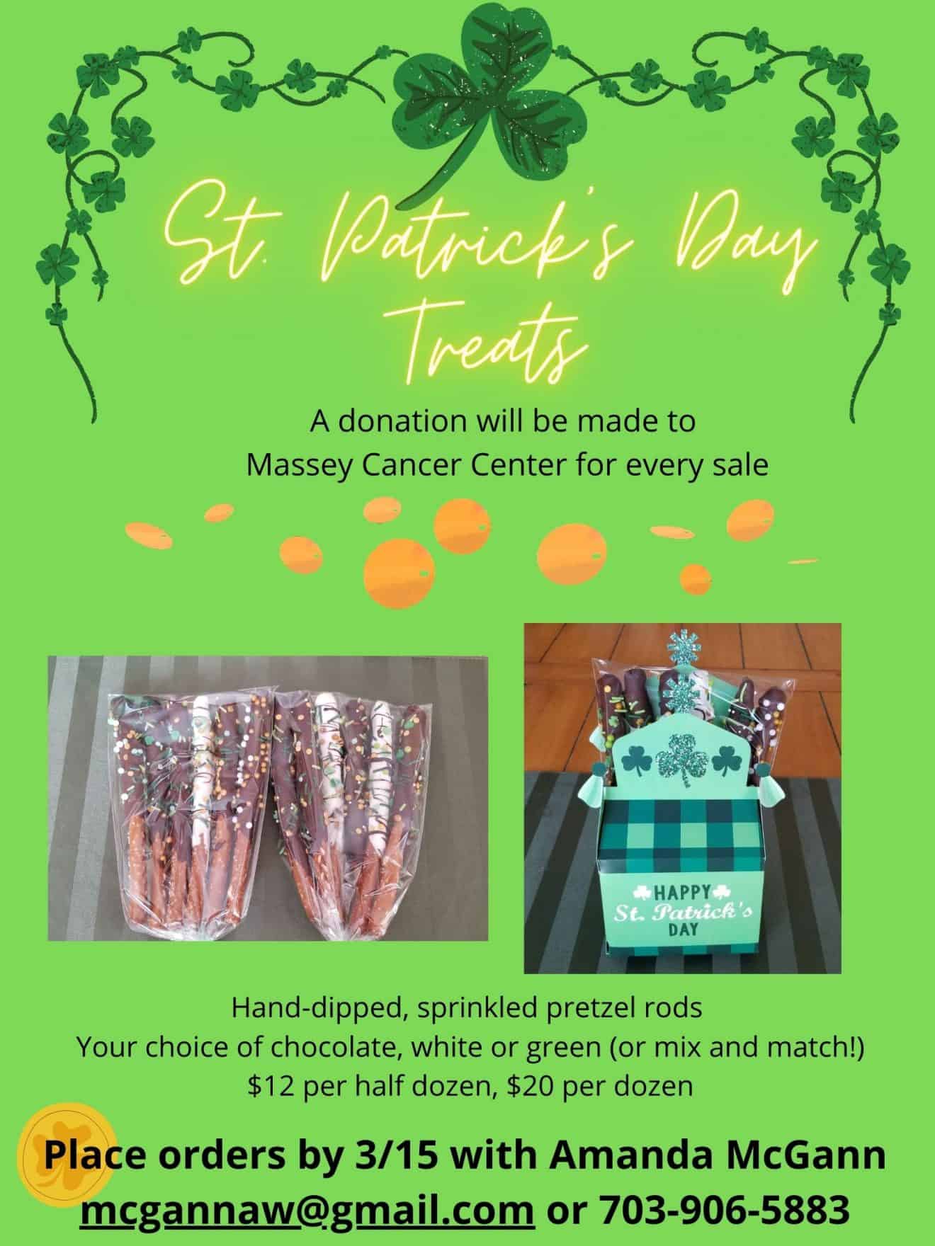 Place your order for St. Patrick's Day Treats