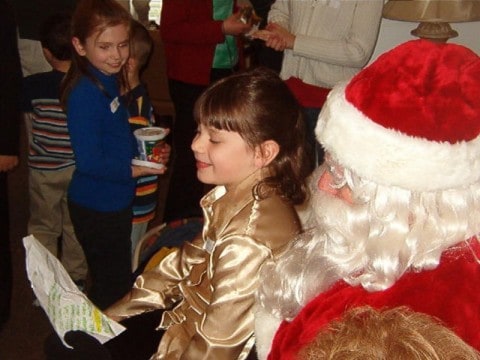 Denise Naughton brings Santa her list