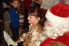 Denise Naughton brings Santa her list