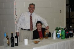 Membership Chairman Mitch Irvine and future AOH member attending to the refreshments.