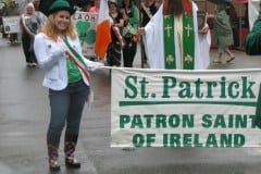 Maggie McGann leading St. Patrick.
