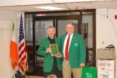 Gael of the year, Paul McFadden (l) and President Dan Caffrey